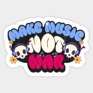 Make Music not War Sticker